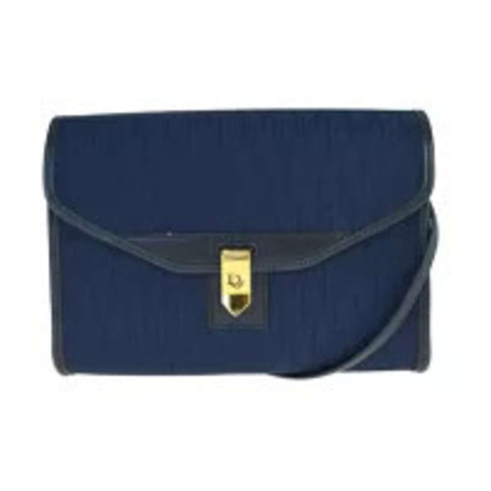 Christian Dior Trotter shoulder bag blue canvas leather